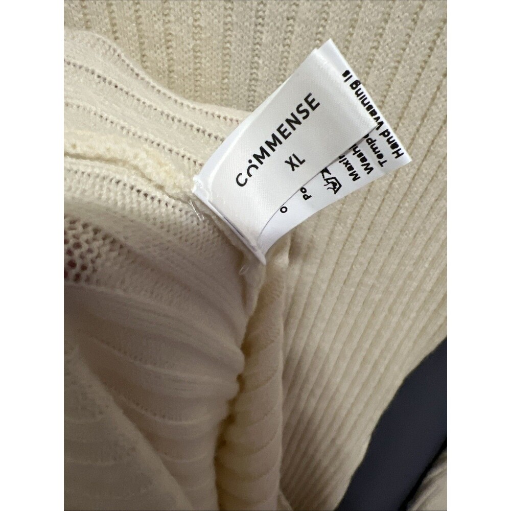 Commense Women's XL Ribbed Knit Sweater Dress Long Sleeve Collared - Picture 7 of 7